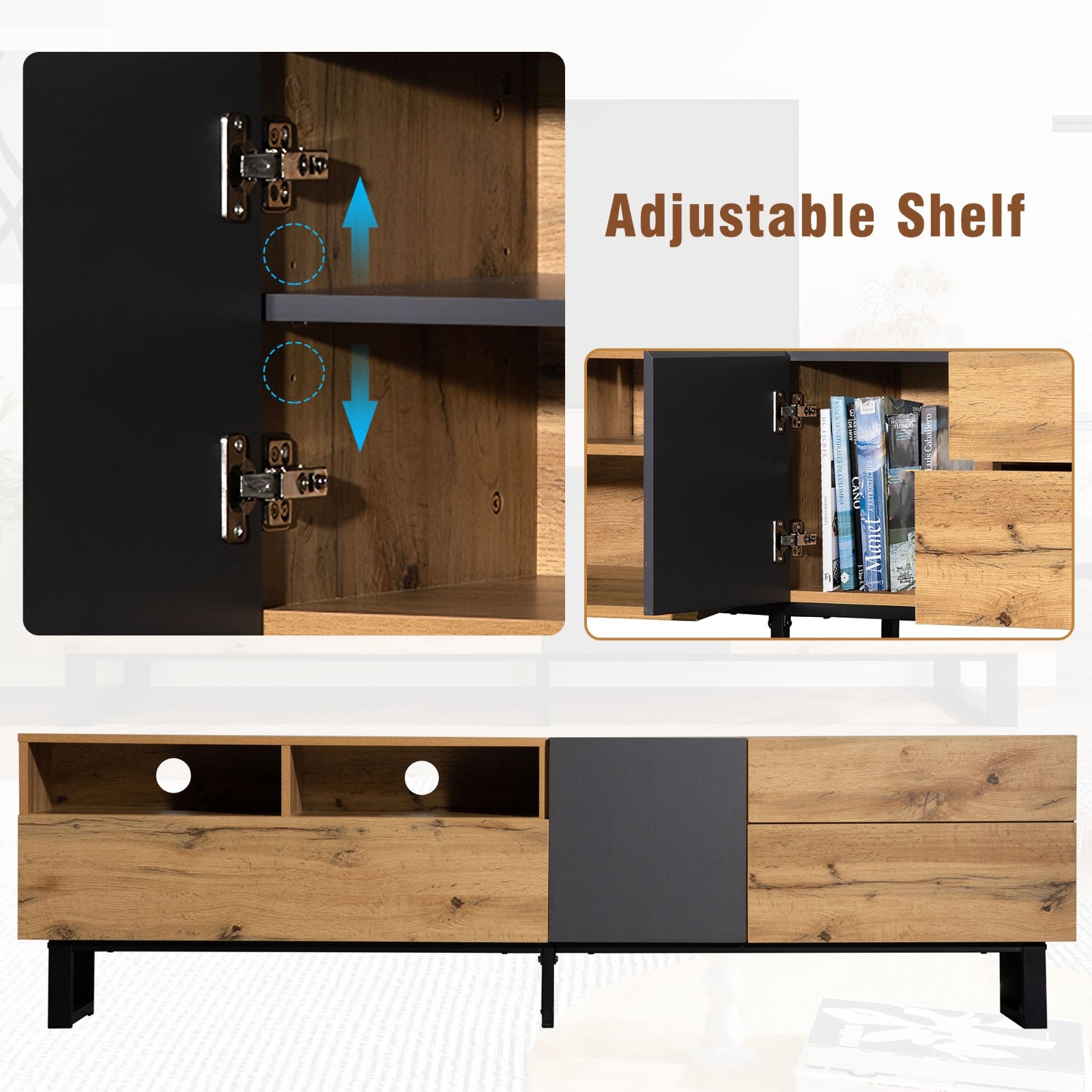 Natural Wood TV Stand