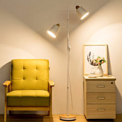 Doppelköpfige Stehlampe für Wohnzimmer Schlafzimmer Nachttisch