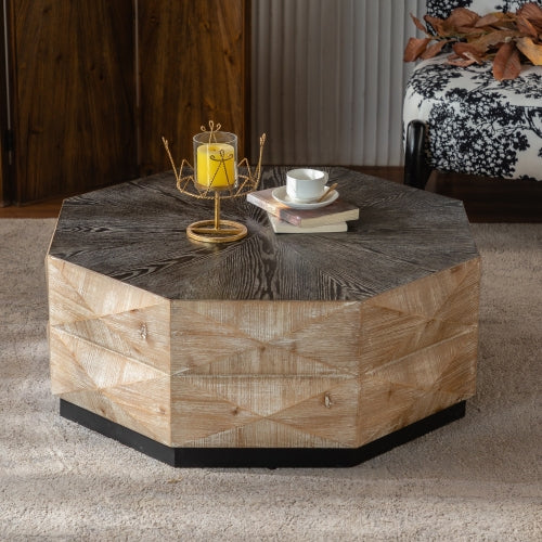 Retro Wood Octagon Table