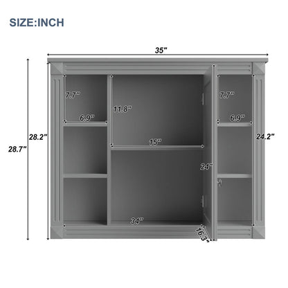 Wandmontierter Badezimmerschrank Badezimmer-Wandregal mit Spiegel