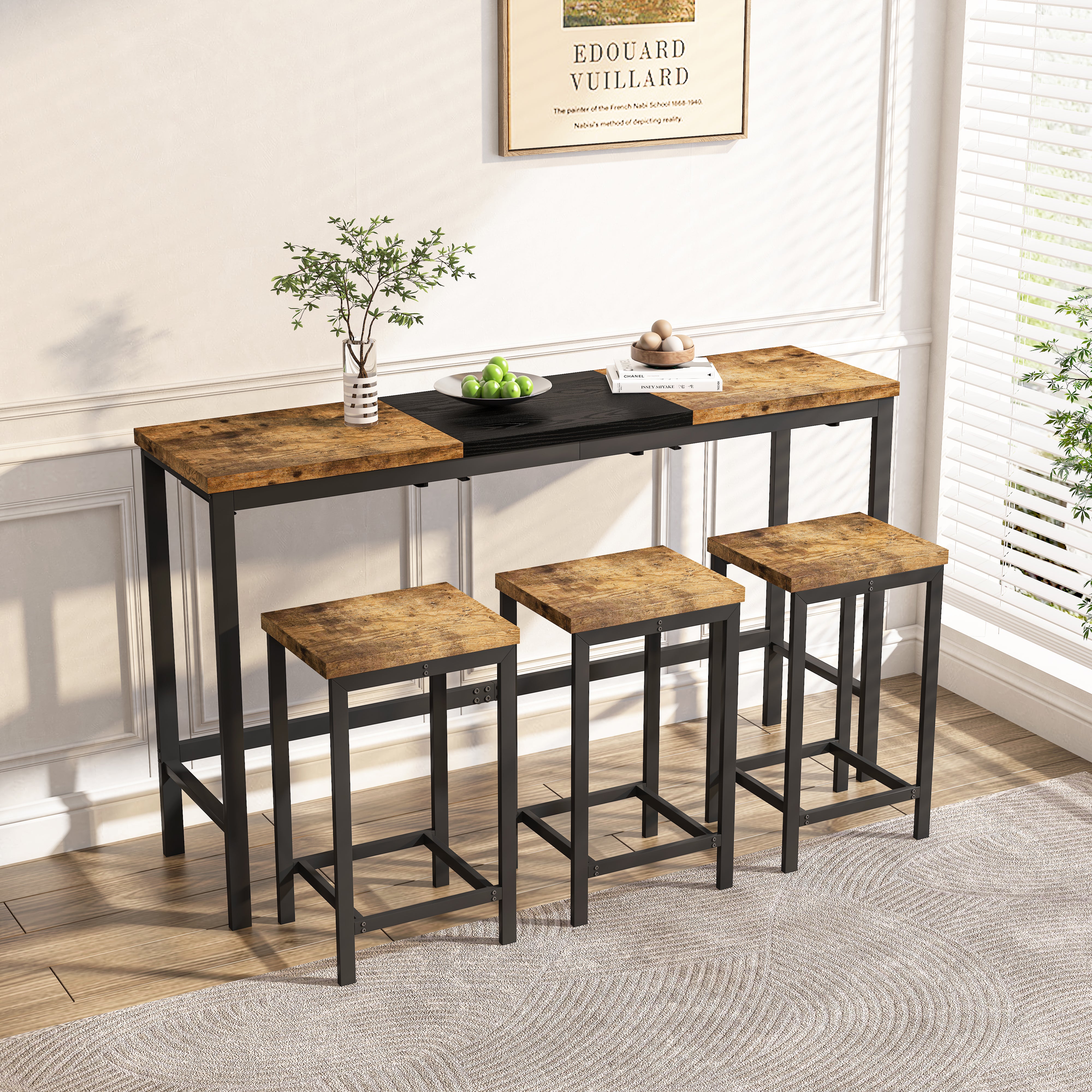 Natural Black Dining Table