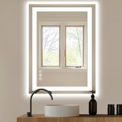 Antibeschlag-LED-Badezimmerspiegel mit dualer Lichtquelle und drei Beleuchtungsmodi