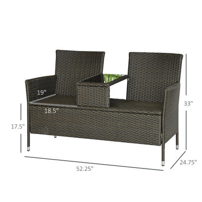 Outdoor-Patio-Loveseat-Gesprächsmöbel-Set