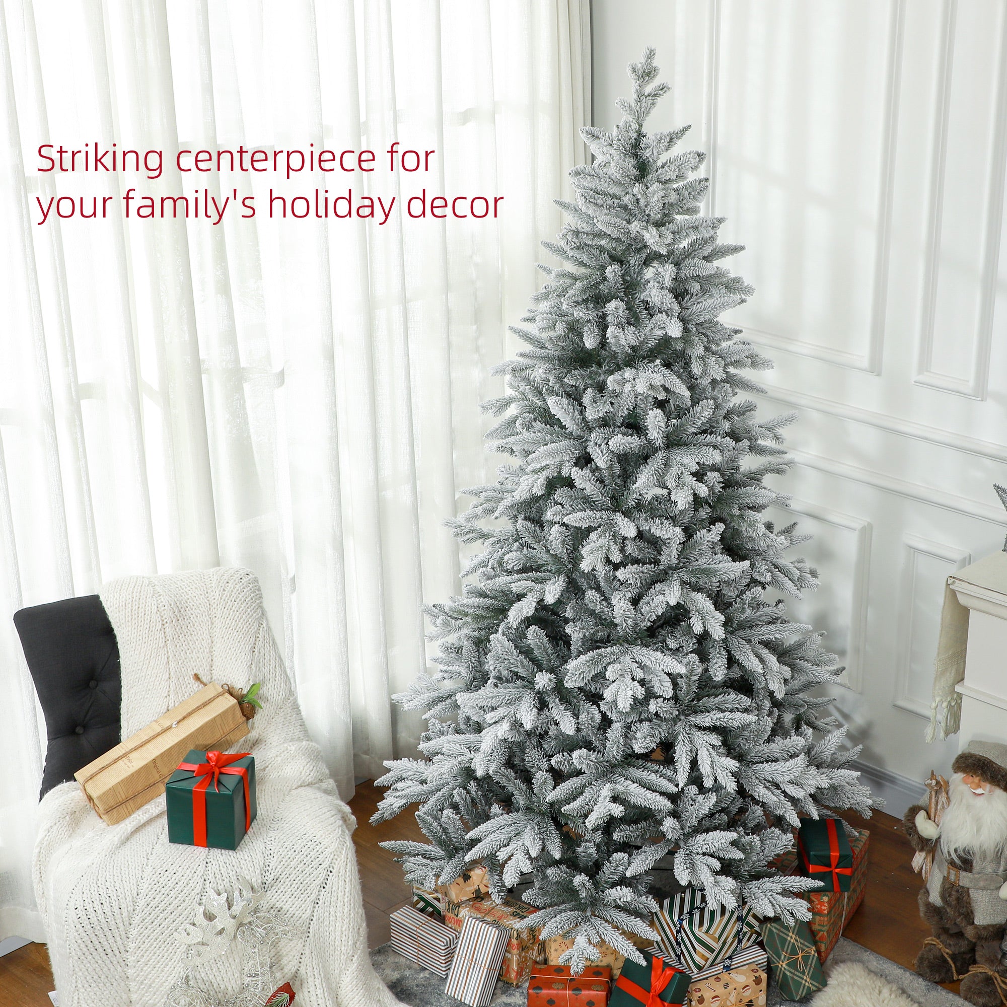 Snow Flocked Christmas Tree