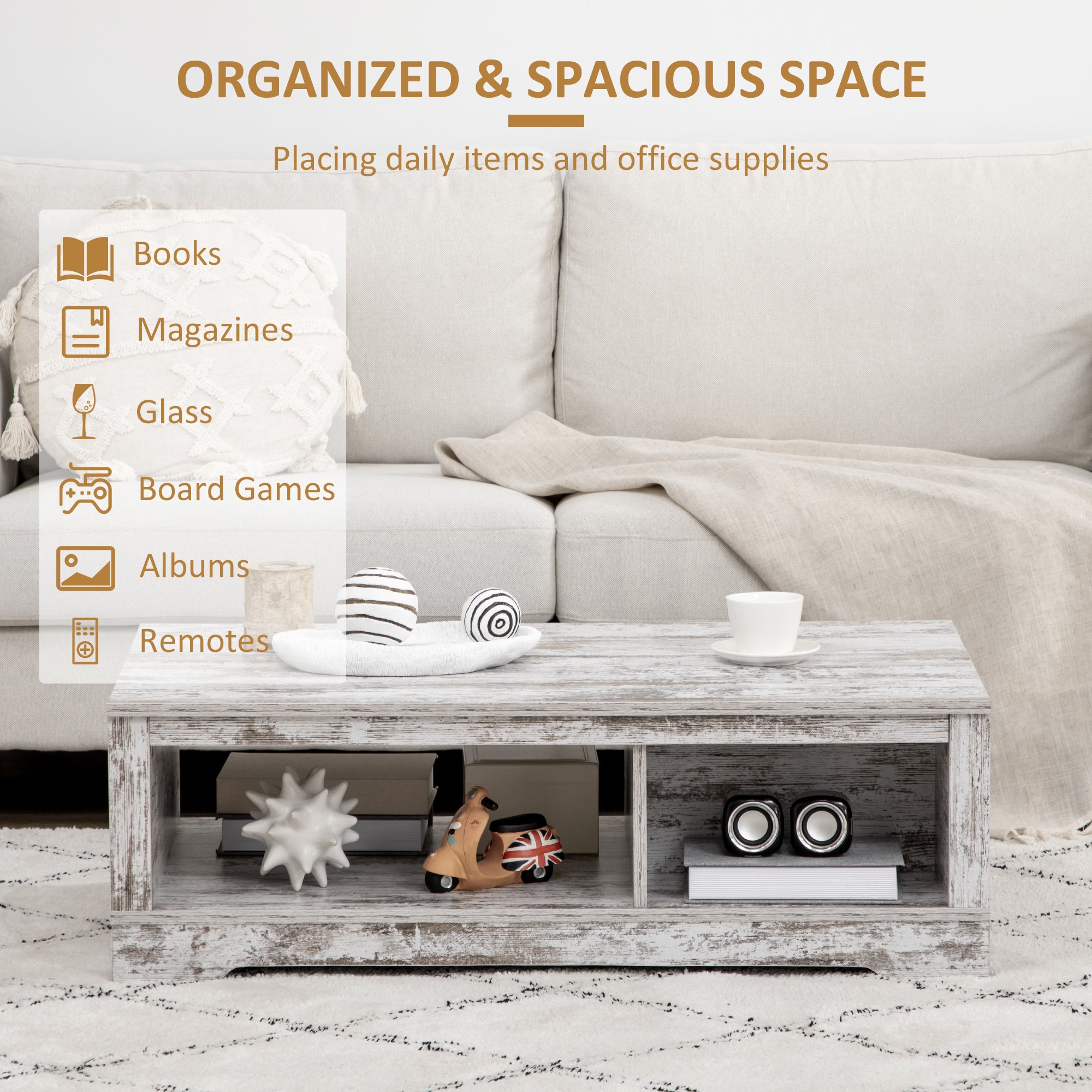 Brown Rustic Coffee Table