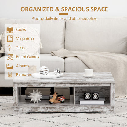 Rustic Coffee Table with Storage