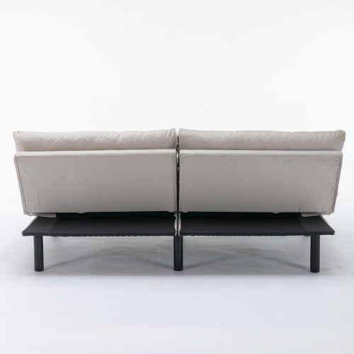 Cremefarbene umklappbare moderne Sofa-Bett
