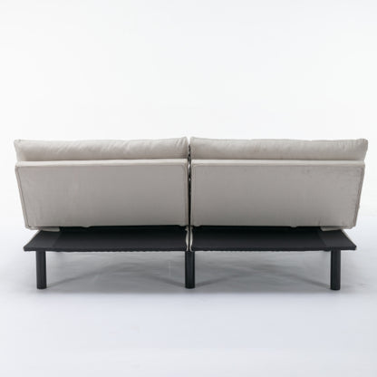 Cremefarbene umklappbare moderne Sofa-Bett