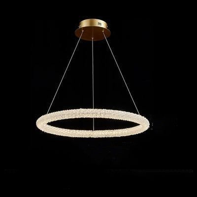 Crystal Ring Chandelier 100cm Tiered Design