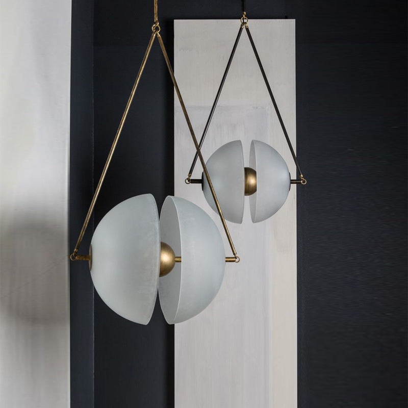 Post-modern Exhibition Hall Glass Window Chandelier