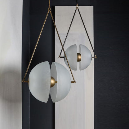 Post-modern Exhibition Hall Glass Window Chandelier