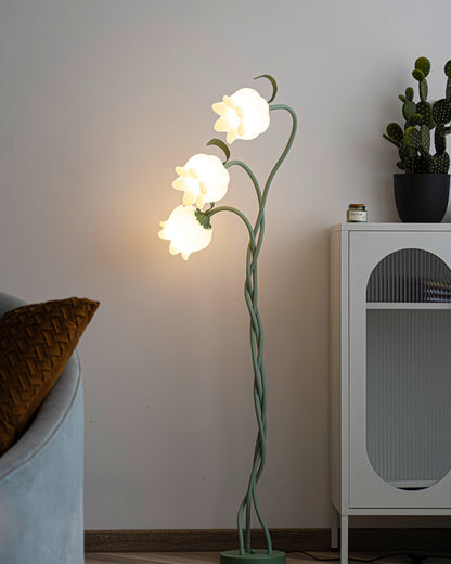 Cremefarbene Stil Bodenscheinwerfer Wohnzimmer Französisch Pastoral Schlafzimmer Atmosphäre Blumenlampe