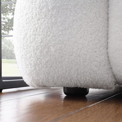 62.2length ,35.83inch  Deepth ,human Body Structure For USA People, Marshmallow Sofa,boucle Sofa ,White Color, 2 Seater