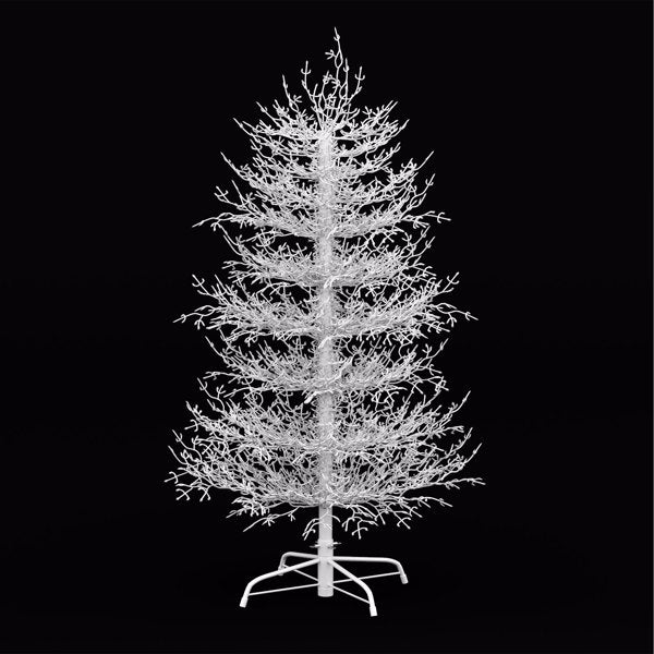 4FT Vorbeleuchteter Aspen-Fir-Künstlicher Weihnachtsbaum, Scharnierter Weihnachtsbaum mit 280 Schnee-bestäubten Astspitzen, 230 Warmweißen LED-Lichtern, Feiertags-Korallen-Weihnachtsbaum für Zuhause und Party