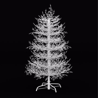 4FT Vorbeleuchteter Aspen-Fir-Künstlicher Weihnachtsbaum, Scharnierter Weihnachtsbaum mit 280 Schnee-bestäubten Astspitzen, 230 Warmweißen LED-Lichtern, Feiertags-Korallen-Weihnachtsbaum für Zuhause und Party