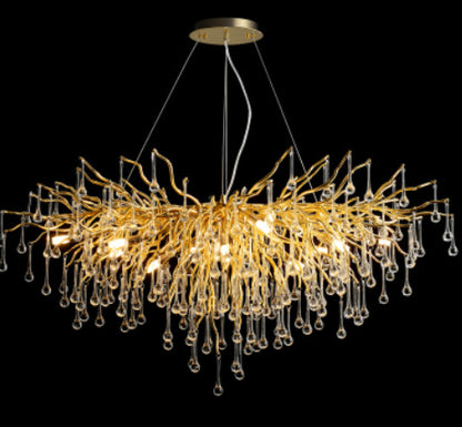Postmoderne Leichtluxus-Kronleuchter Wassertropfen-Kristalllampe Atmosphäre