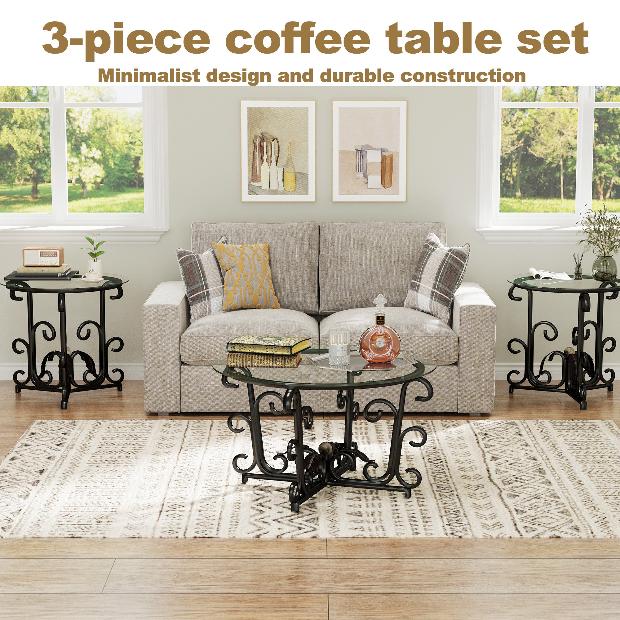 Sleek Glass Table Set