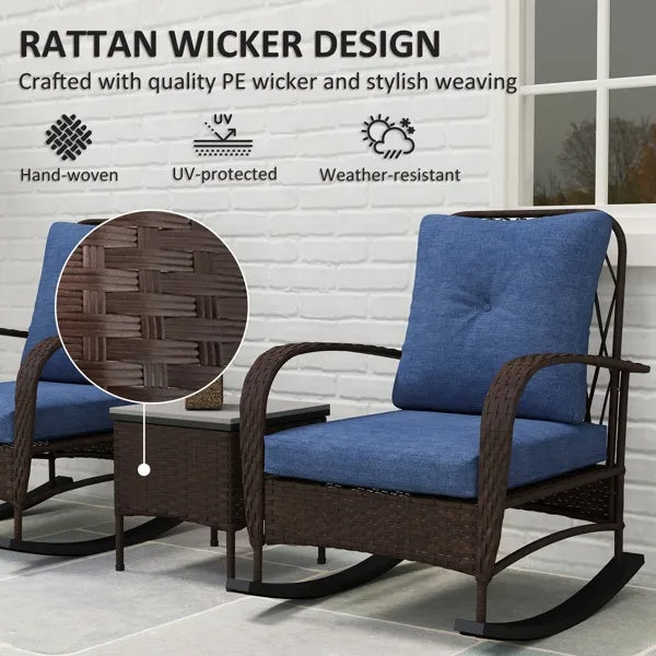Rattan-Liegestuhl, Korbmöbel-Set für die Terrasse