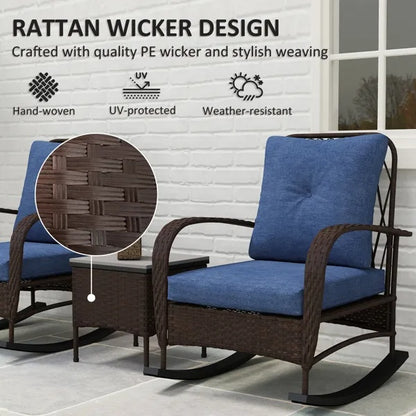 Rattan-Liegestuhl, Korbmöbel-Set für die Terrasse