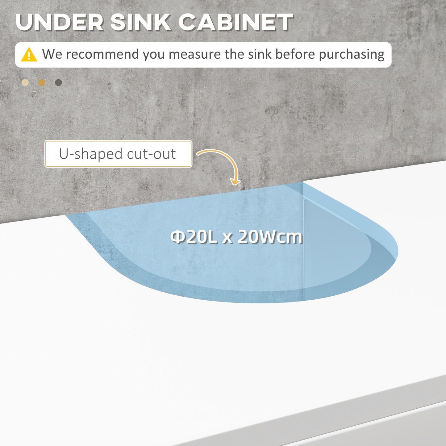 Unterschrankschrank für Wandwaschbecken