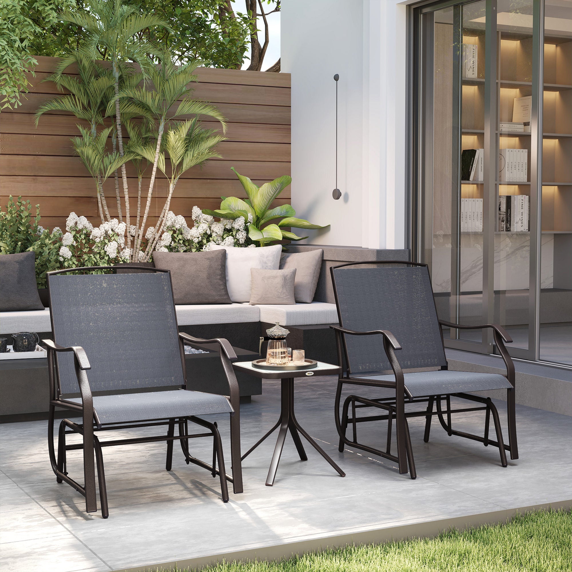 Outdoor Glider Bistro Set