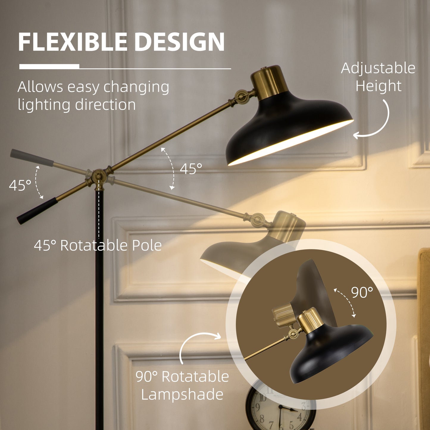 Verstellbare Stehlampen für das Wohnzimmer