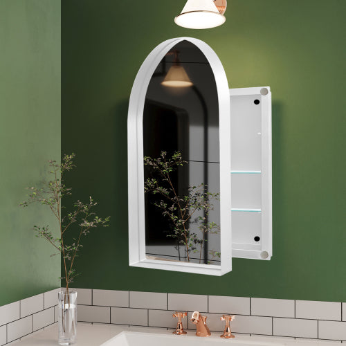 24x36 Zoll gewölbter eingelassener Metallrahmen Badezimmerwand-Schrank mit Spiegel und einstellbarem Regal Nicht verfügbar Plattformen- Temu