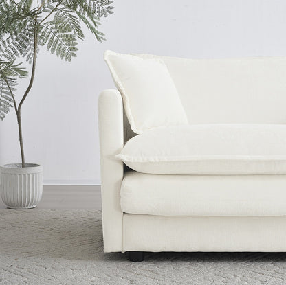 Moderne Stoff-Doppelsofa mit 4 Kissen