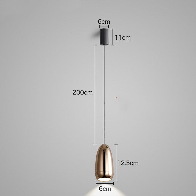 Netzberühmte Kleine Kronleuchter LED Kreativer Kugellampenkopf Nachttisch-Hänge-Drahtlampe
