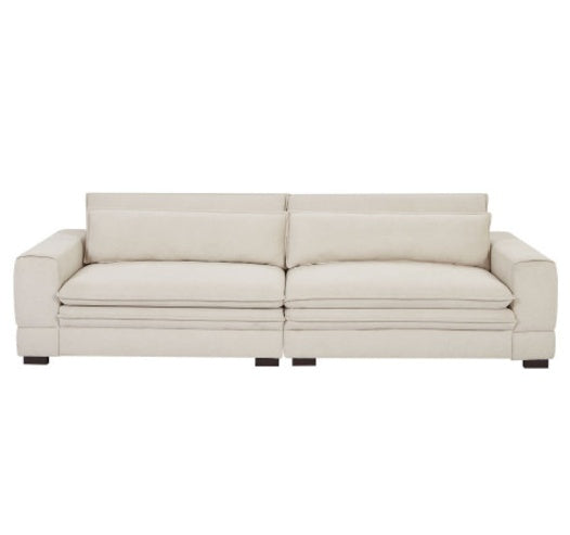 Mittelalterliches Sofa Modernes Stoffsofa für Wohnzimmer, Schlafzimmer, Wohnung, Home Office Beige