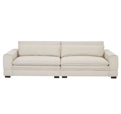 Mittelalterliches Sofa Modernes Stoffsofa für Wohnzimmer, Schlafzimmer, Wohnung, Home Office Beige