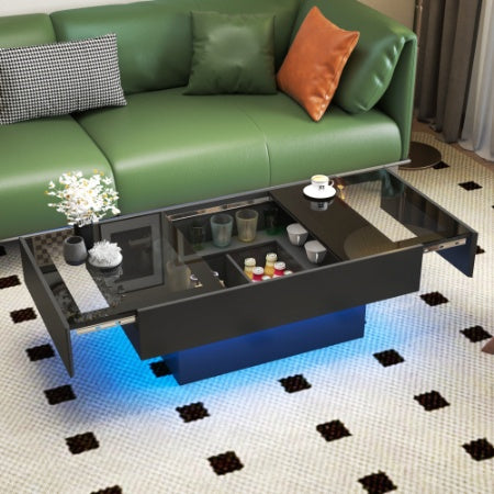 Black Sliding Coffee Table