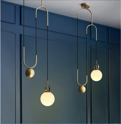 Creative Post-modern Glass Ball Decorative Chandelier