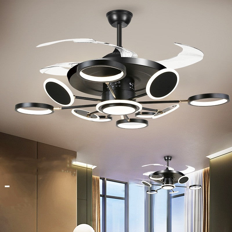 Nordische Deckenventilatoren mit LED-Licht und Fernbedienung für die Decke