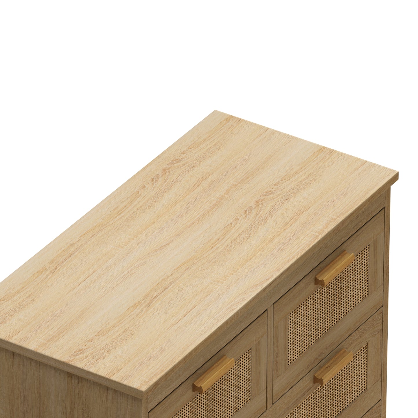 4-Schubladen-Rattan-Schrank für Schlafzimmer, Wohnzimmer, einfache Montage