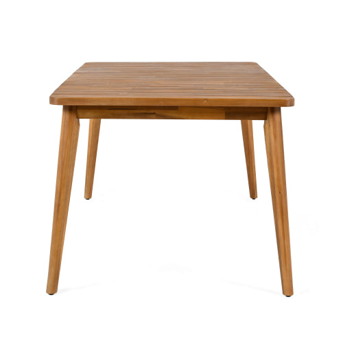 Akazienholz-Esstisch für 6 Personen, Outdoor-Tisch, Bauernhaus-Möbel für Terrasse, Garten, Hinterhof, Teak 180 LBS Tragfähigkeit 63L