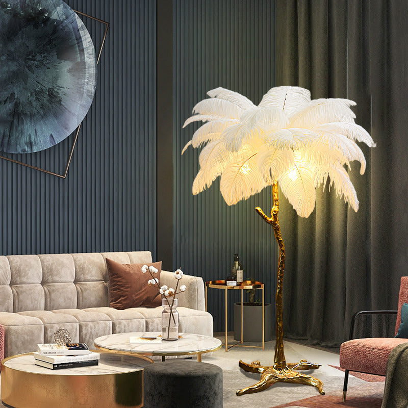 Schlafzimmer Nachttisch Federnlampe Kupferlampe Stehlampe