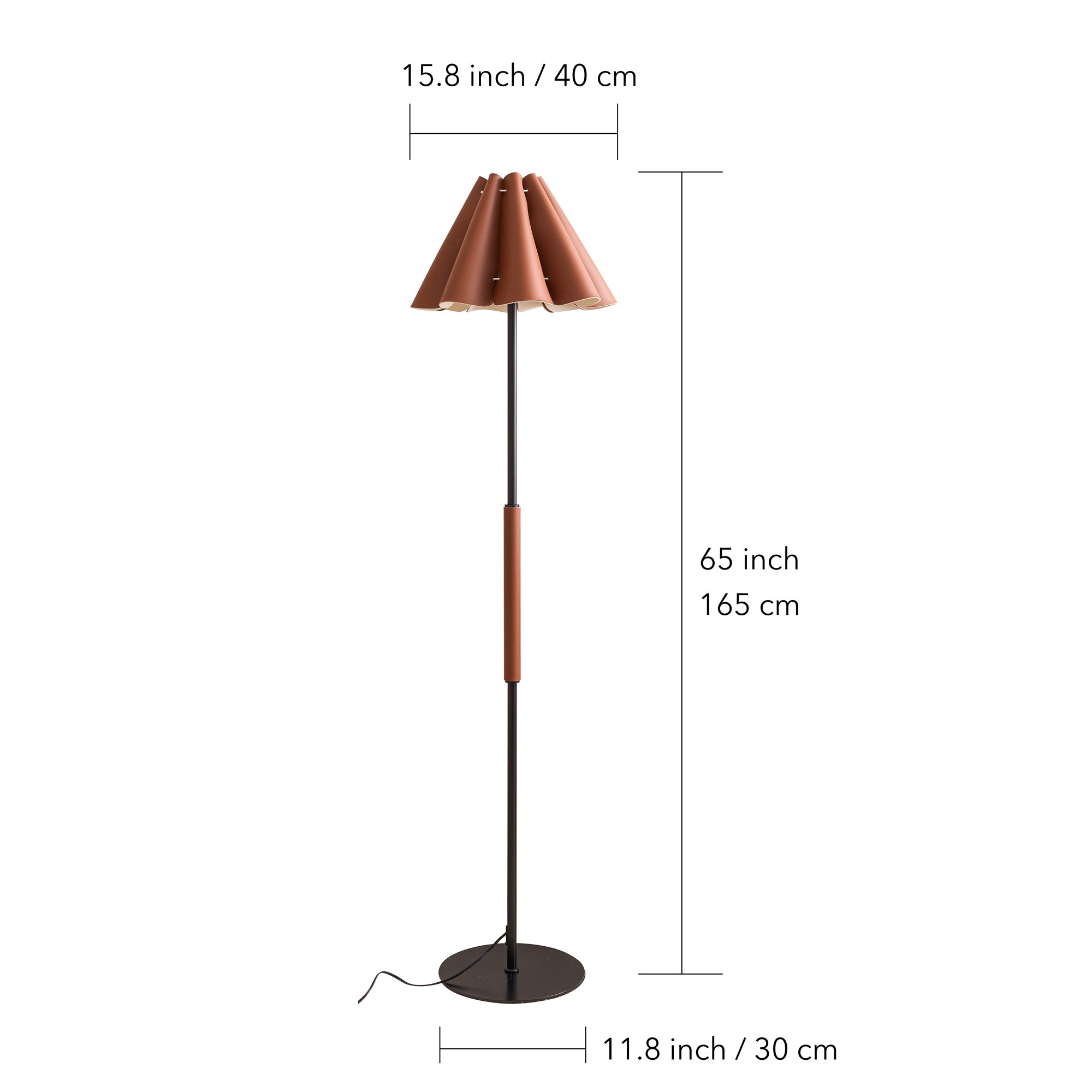 Leather Contemporary Floor Lamp