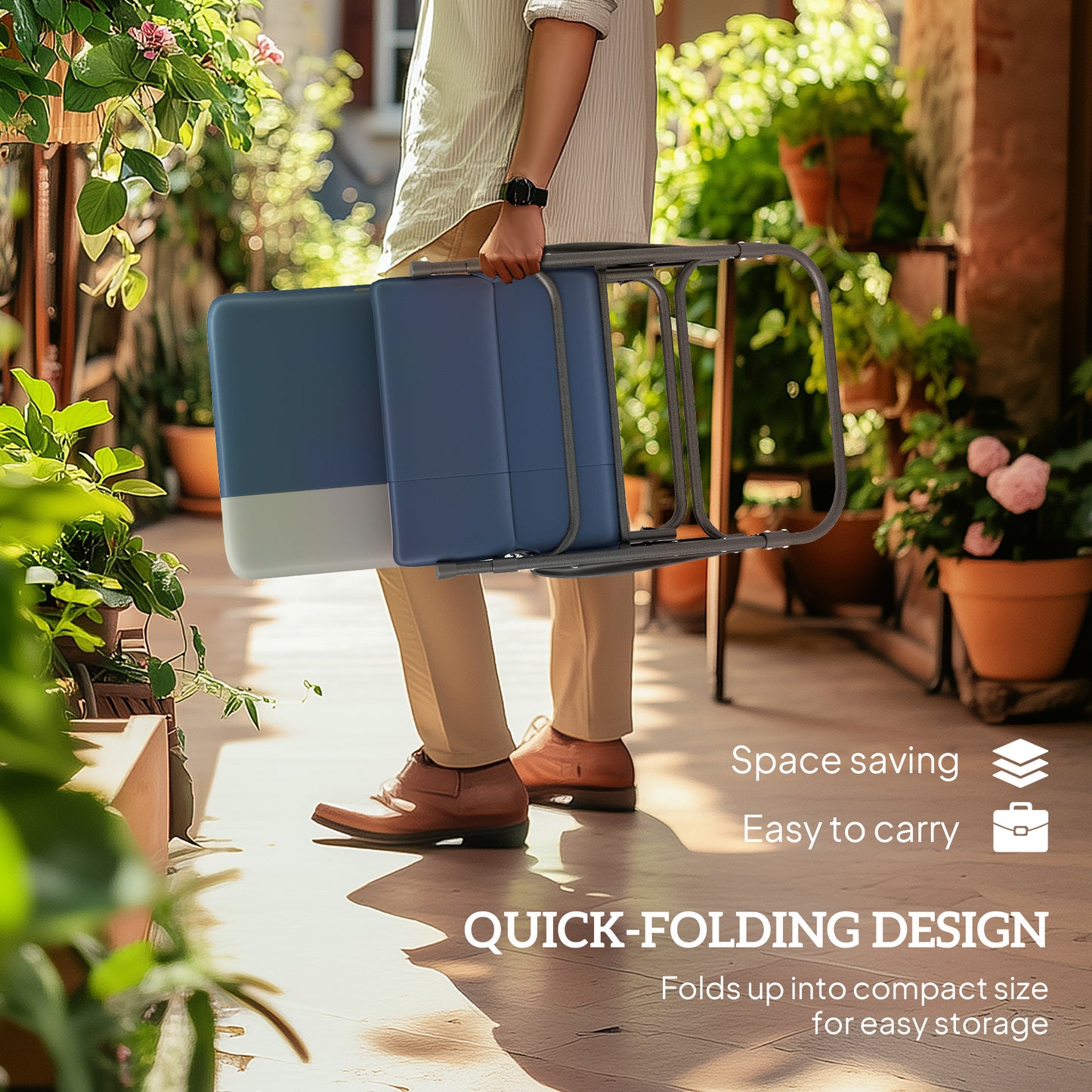 Schaukelstühle für draußen, Set aus 2