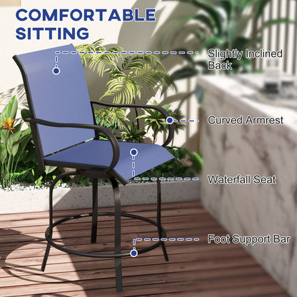 Outdoor-Barhocker-Set aus 2 Stück