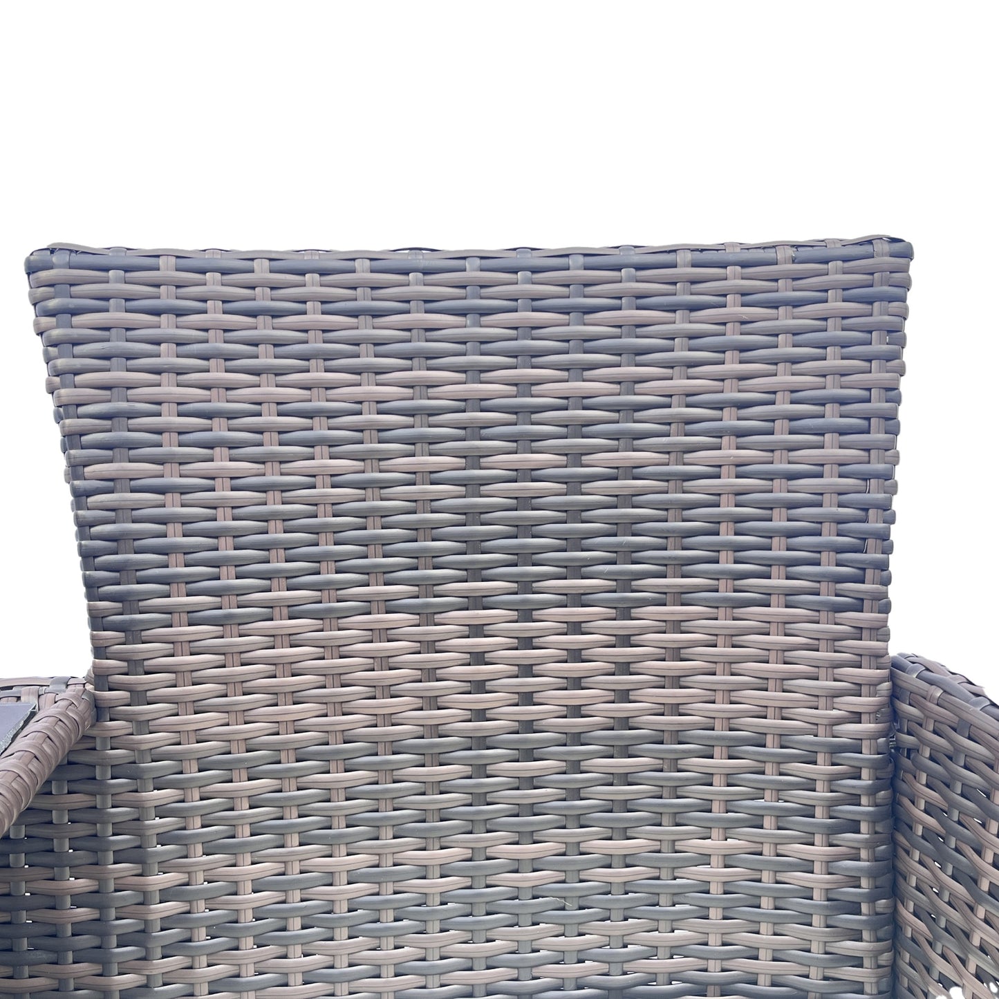 Wicker Patio-Gesprächsmöbel-Set, Outdoor-Möbel-Set mit abnehmbaren Polstern & Tisch, Temp