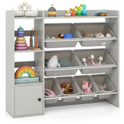 Grey Toy Organizer Cabinet