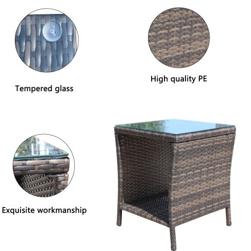 Brown Rattan Coffee Table