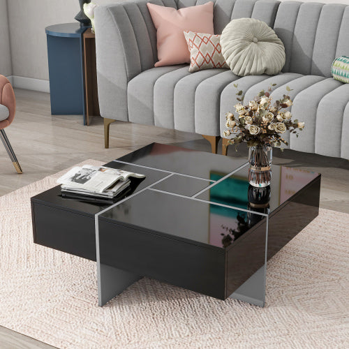 Black Storage Coffee Table