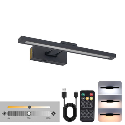 Bildbeleuchtung batteriebetrieben mit Fernbedienung, LED-Schwarz-Kunstlichter für Gemälde, wiederaufladbar, dimmbar und mit Timer, 16-Zoll-Wandleuchte für Kunstgemäldegalerie, verstellbarer Schwingarm für Ausstellungen