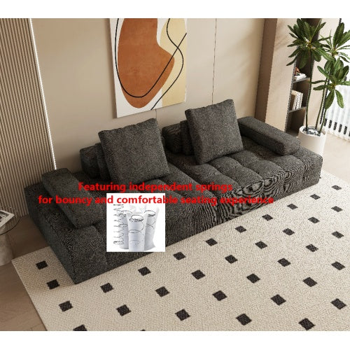 Grey Modern Loveseat Sofa