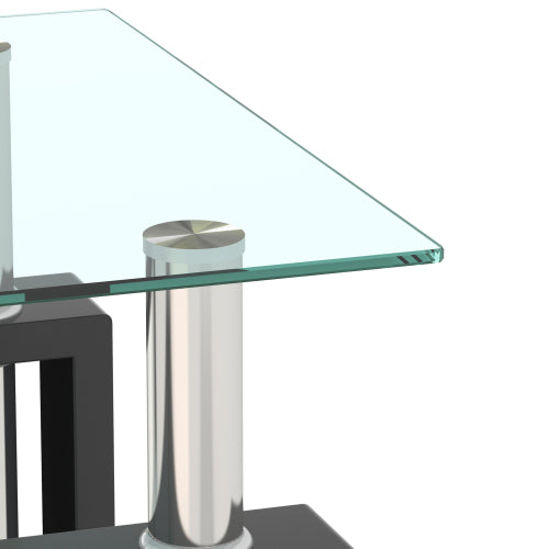 Transparent Black Glass Table