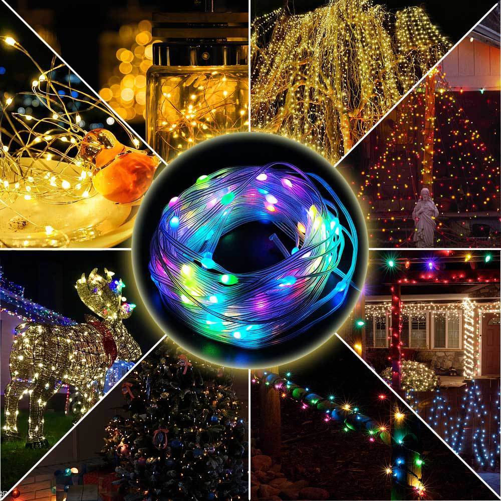 Weihnachts-LED-Leder-Draht-Lichtschlaufe Niedrigspannung 24V Lichtschlaufe Solar-Lichtschlaufe Heimdekoration