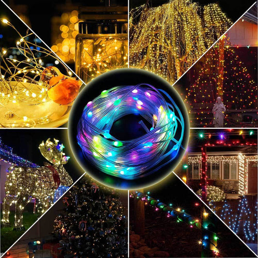 Weihnachts-LED-Leder-Draht-Lichtschlaufe Niedrigspannung 24V Lichtschlaufe Solar-Lichtschlaufe Heimdekoration