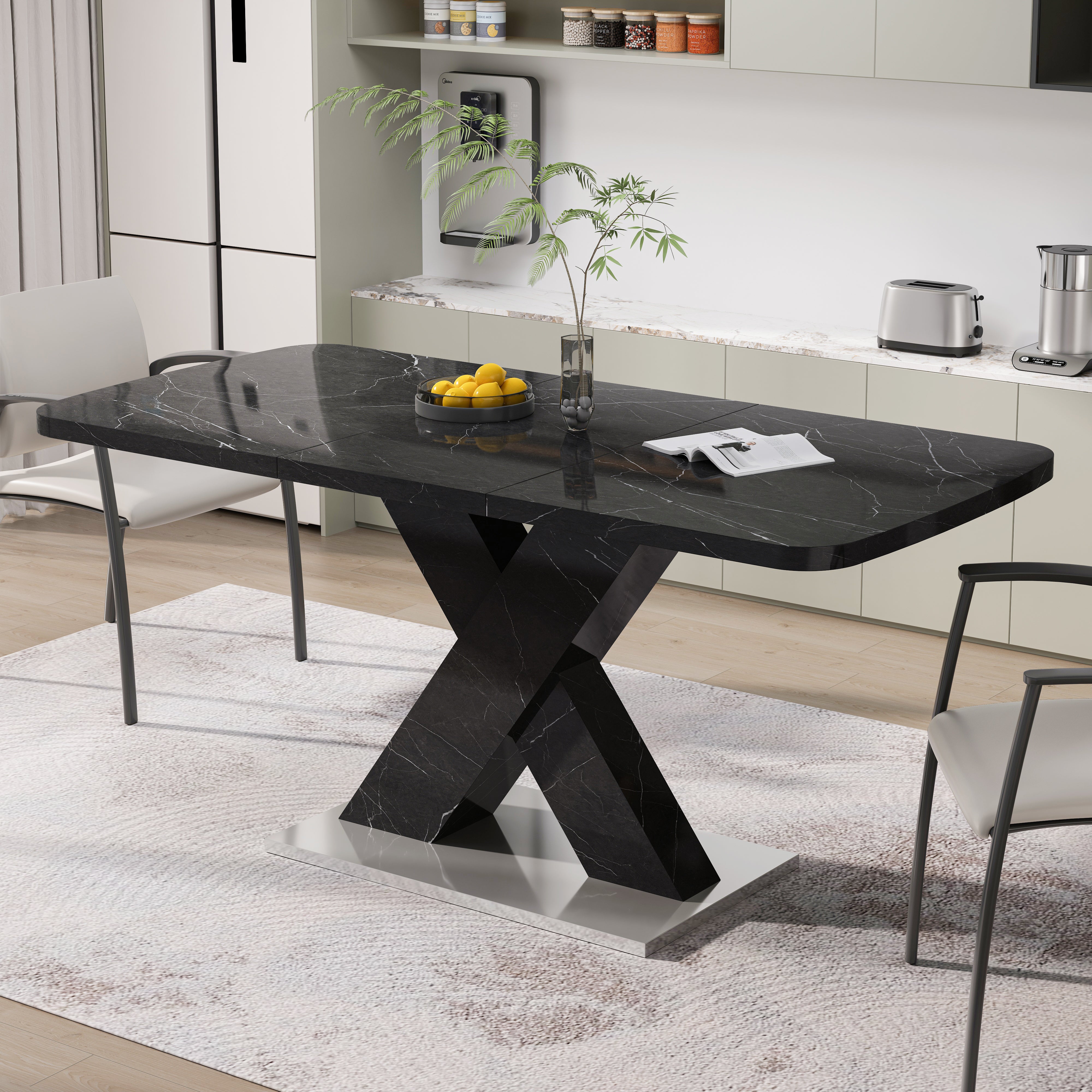 Black Marble Dining Table